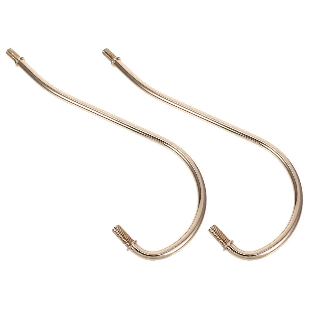 

2Pcs Curved Metal Lamp Rod Replacement Sturdy Iron Artistic Design Versatile Use Easy Installation Lamp Rod Curved