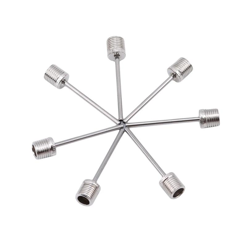 

100 шт./1 упаковка, игла для насоса для спортивных мячей, нержавеющая сталь, адаптер для накачивания воздуха, для футбольных, баскетбольных и надувных мячей