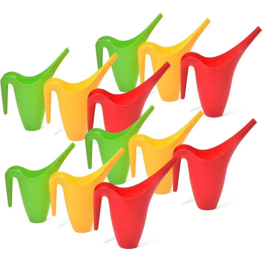 

Набор из 12 лейков Ashman для внутреннего и наружного садоводства разных цветов, включая красный, зеленый, желтый, вместимость 2-литровой Ide