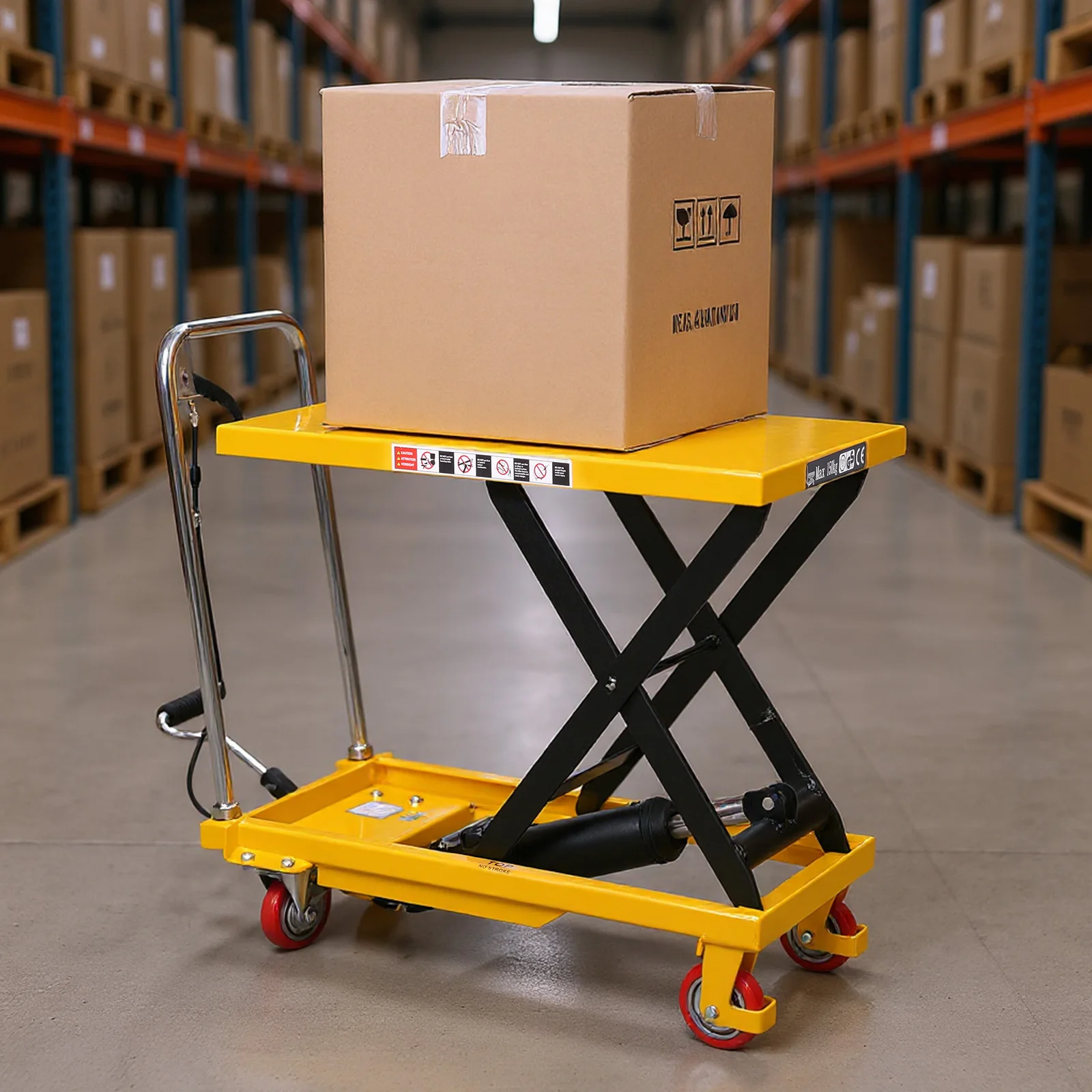 

Lift Table Cart with Lifting Table Hydraulic Lift Trolley for Material Handling