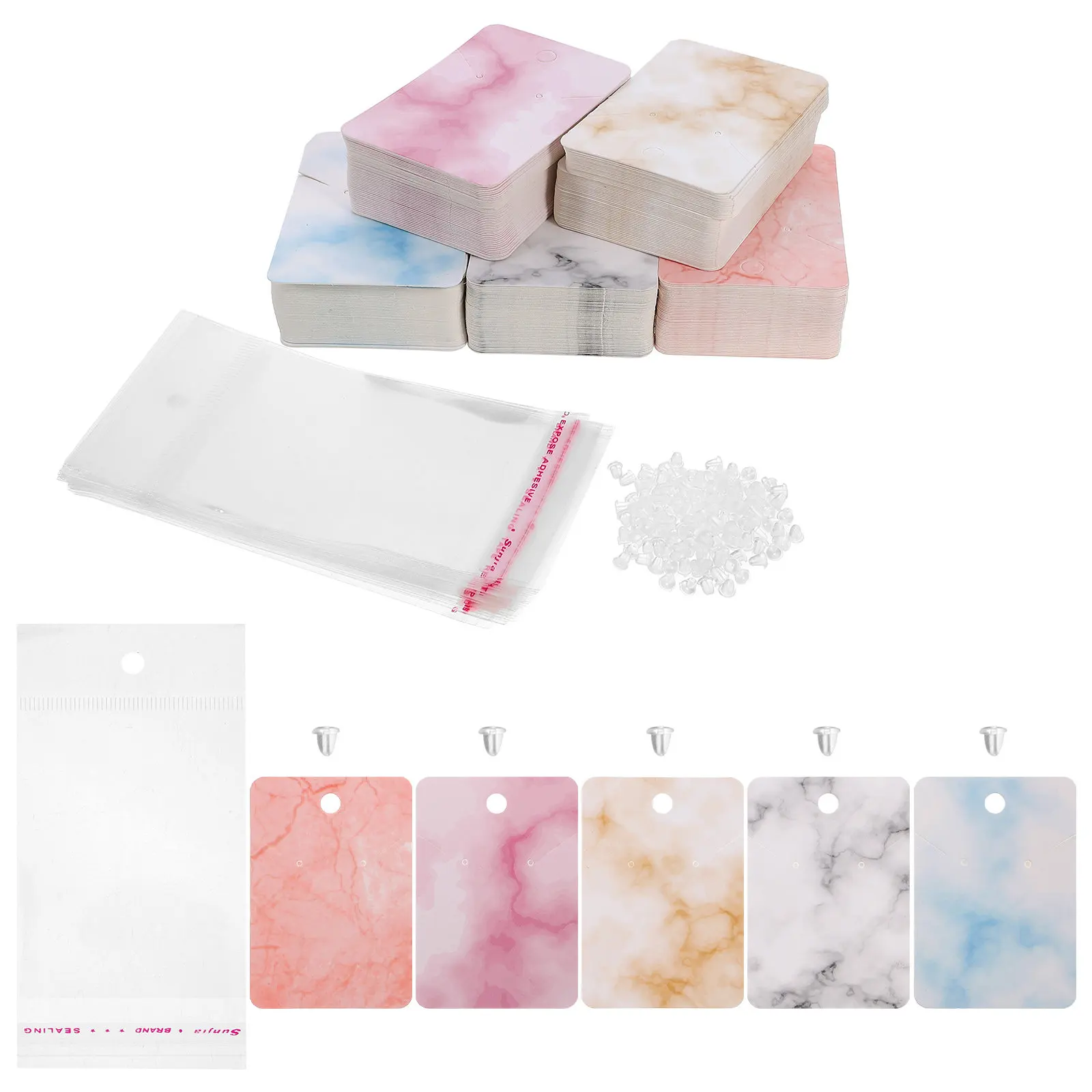 

1 Set Jewelry Display Cards Reusable Decorative Necklace Card For Earrings Necklaces Bracelets Storage Organizer Paper Display