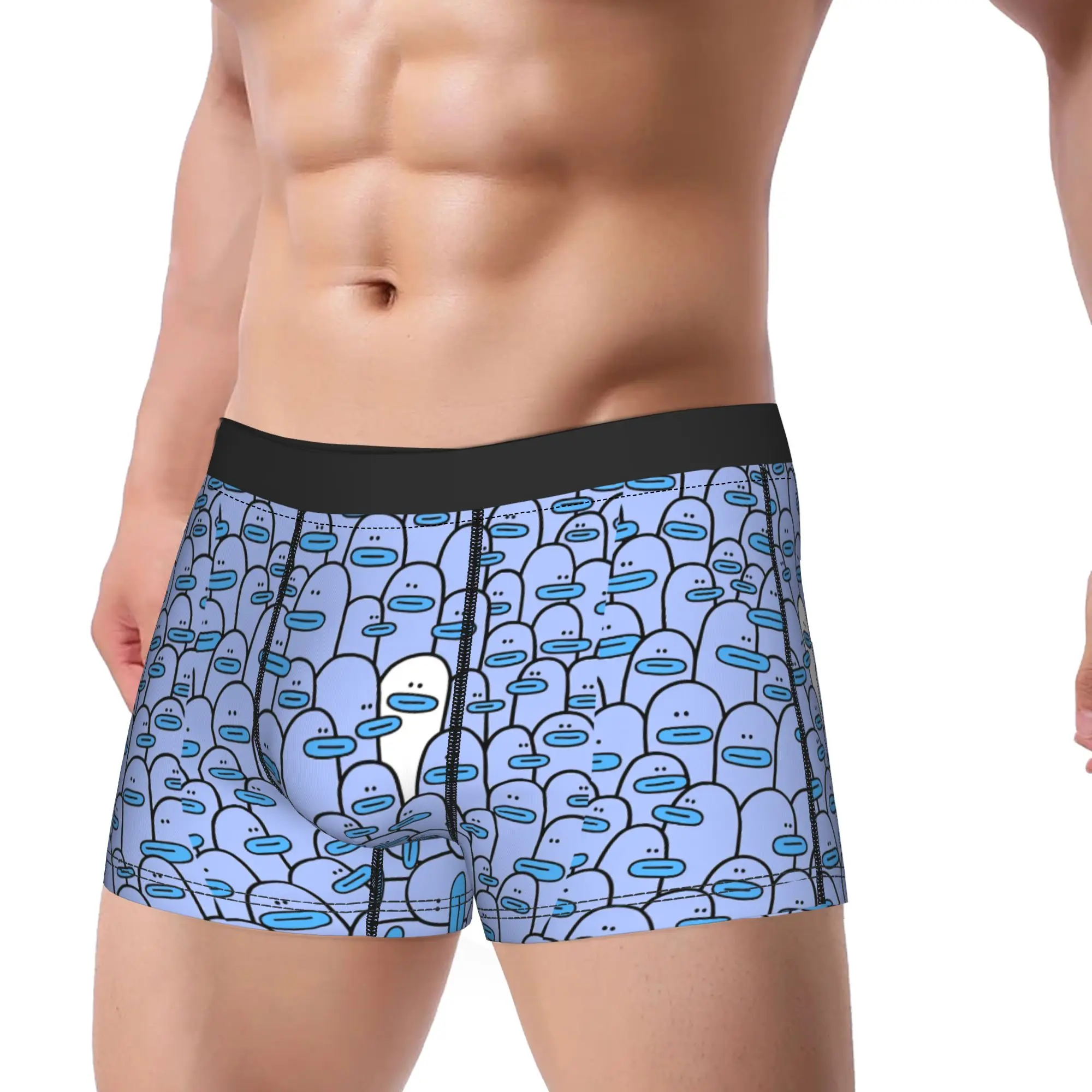 Blue Ducks Funny Meme Shorts Briefs  Underwear High Quality Male Comfortable Trunk Custom Plus Size Panties