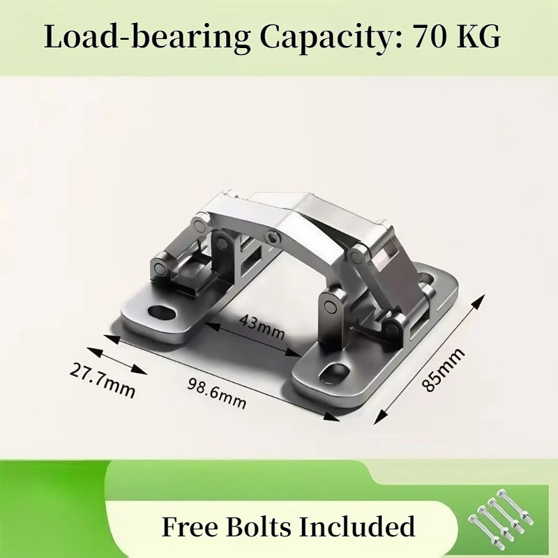 304 Stainless Steel Heavy‑Duty 3D Adjustable Concealed Stone Door Hinge Dry‑Hang Marble Invisible Hinge for Fire‑Rated Door