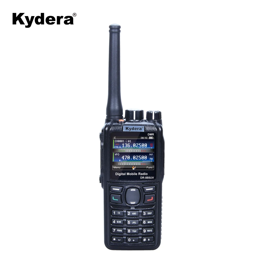 VHF UHF Kydera DR-880UV DMR Аматорский радиоприемопередатчик HF Ham Handy Talky с функцией поперечного диапазона и разговорником Alias