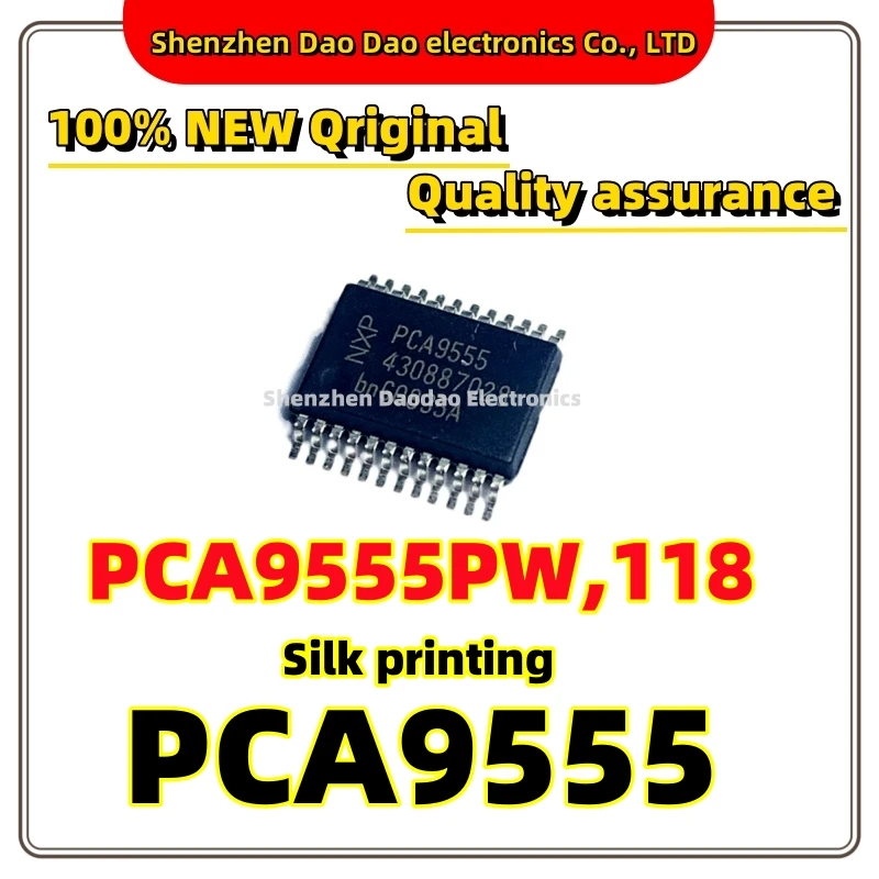 

10Pcs PCA9555PW,118 Silk printing PCA9555 TSOP-24 16-bit I2C bus and SMBus I/O expander chip new original