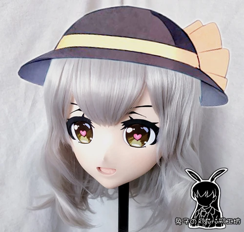 (RB296) Fatto A Mano Femmina/Ragazza Resina 3/4 Testa Personaggio Dei Cartoni Animati Giapponesi Komeiji Koishi Cosplay Kigurumi Maschera Crossdress Maschera Bambola