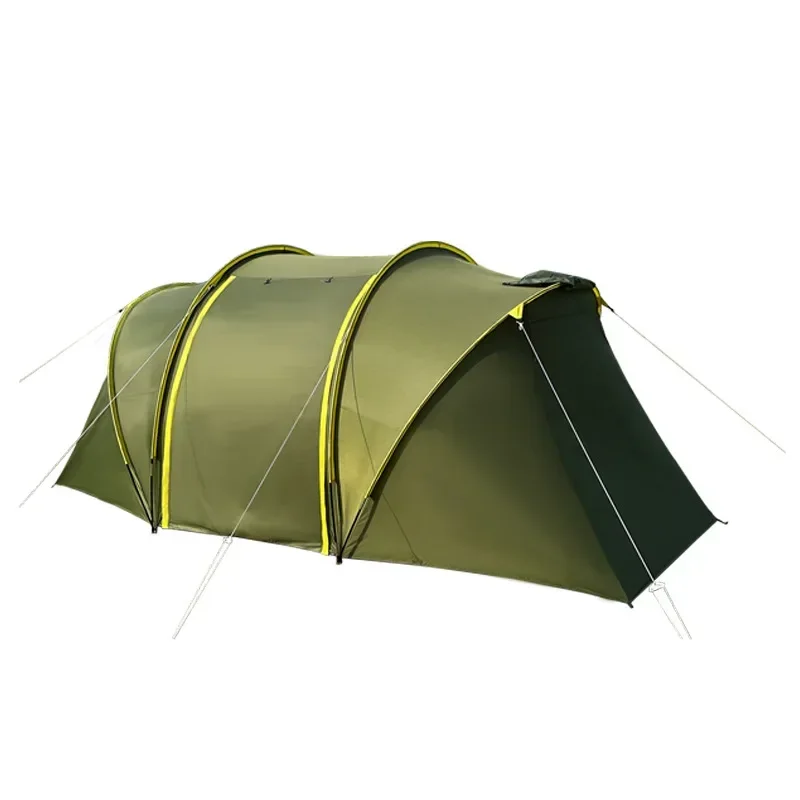 Easy to build tunnel tent for outdoor travel Camping Family tent Two rooms and one living room Waterproof and sunscreen tent