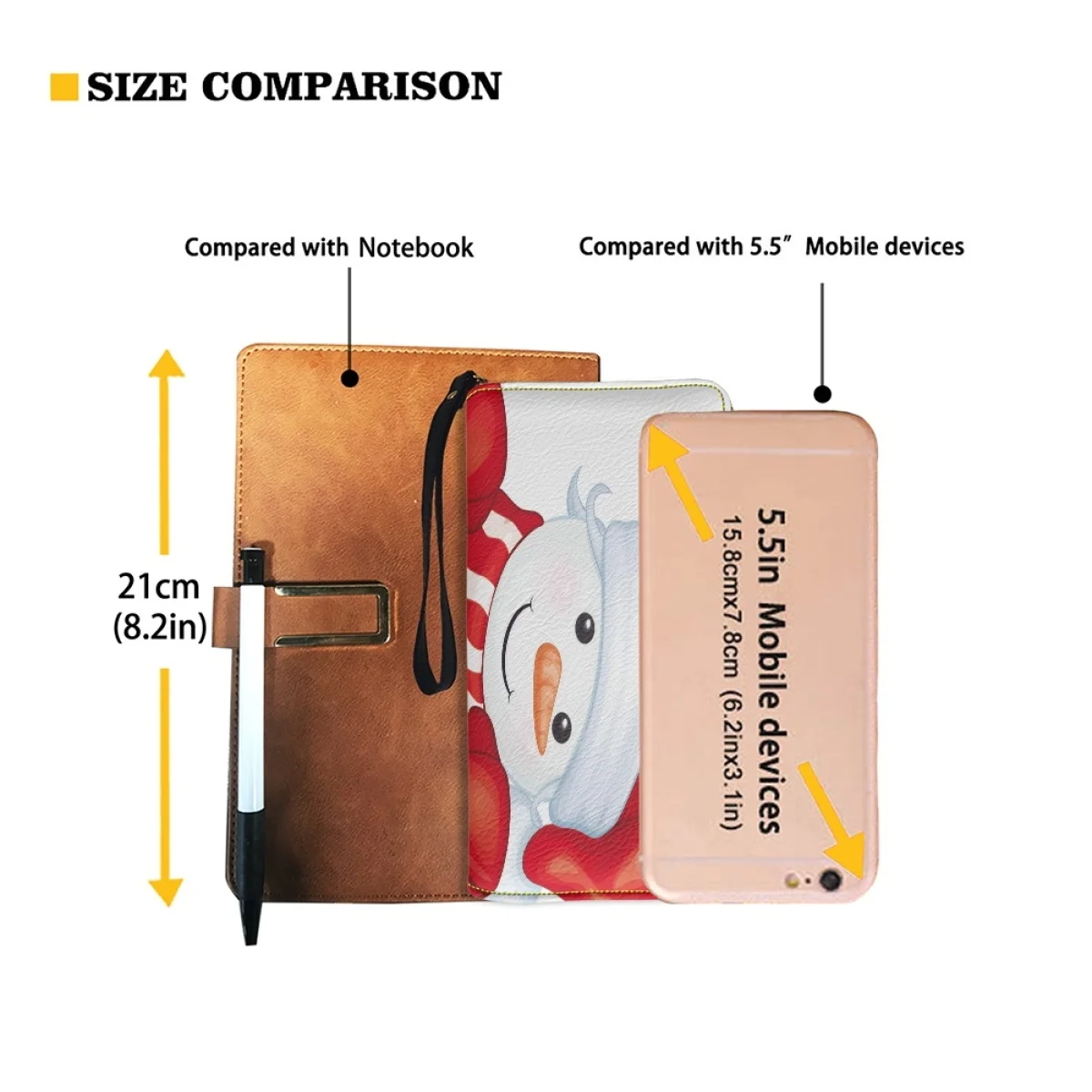 Belidome-cartera de cuero PU con diseño de muñeco de nieve para mujer, cartera de mano para teléfono móvil, tarjetero, organizador de múltiples tarjetas