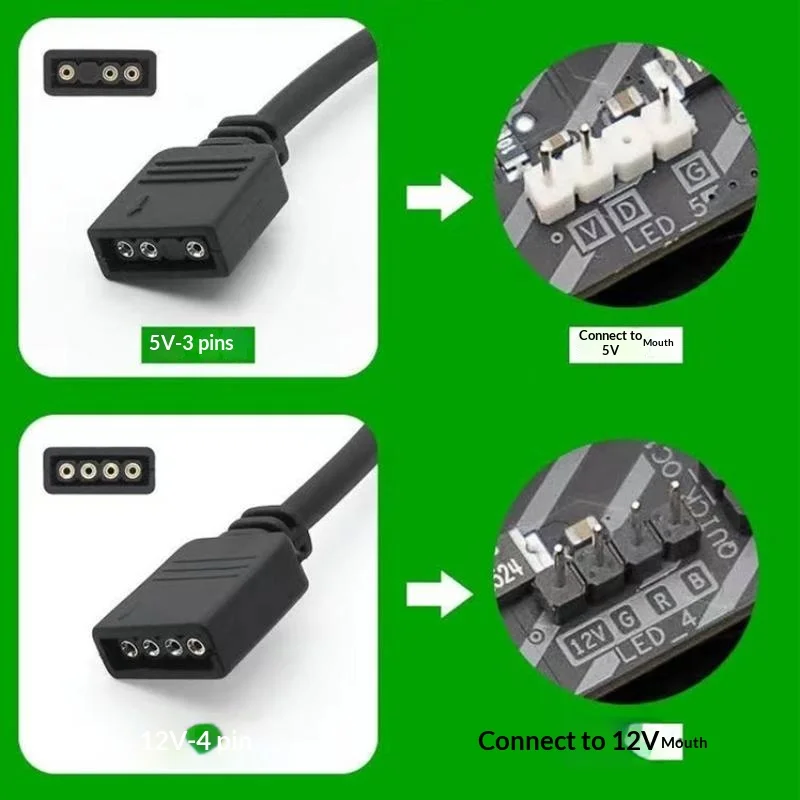 652F 1Pcs 5V 3Pin VDG To 5V 3Pin ARGB SYNC Adapter Cable For Gigabyte Motherboard SYNC Chassis Cooling Fan Accessories
