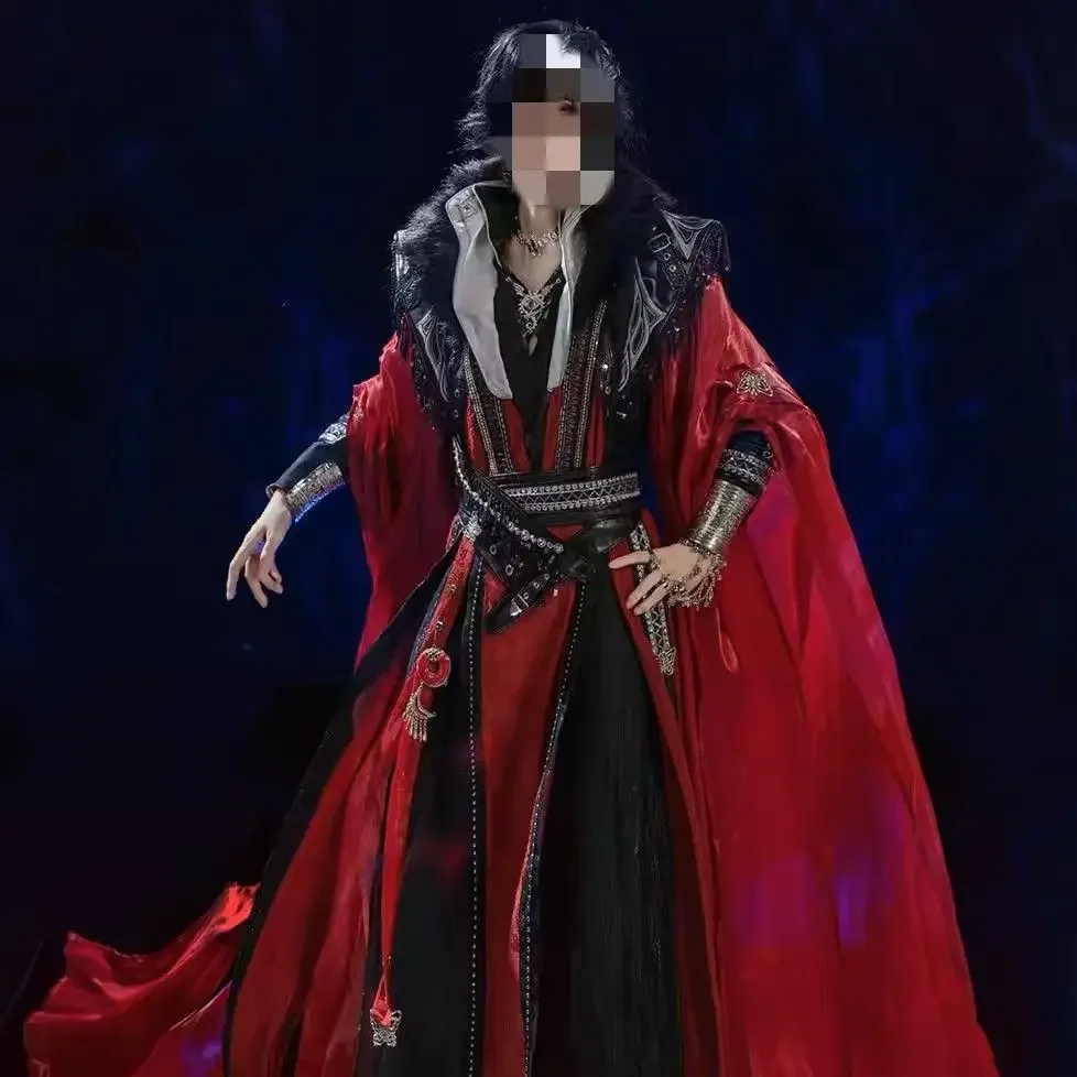 Chinese TV Series TGCF Tian Guan Ci Fu Xie Lian Hua Cheng Cosplay Costume Hua Cheng  Cos Dress Hanfu Full Set 2025