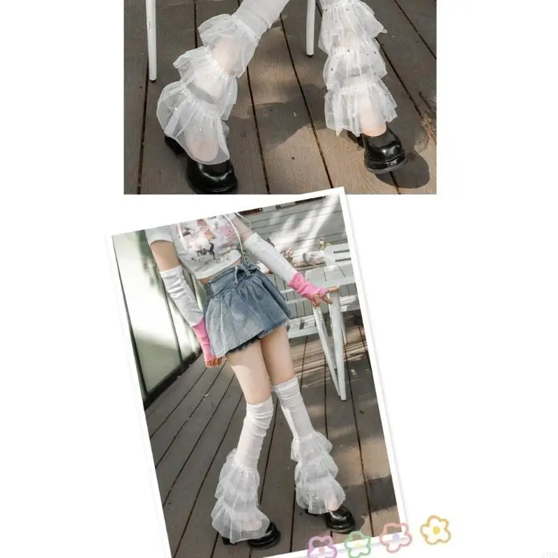 270D المرأة شبكة الدانتيل تدفئة الساق الصيف فوق جوارب طويلة إلى الركب لوليتا الجوارب التمهيد