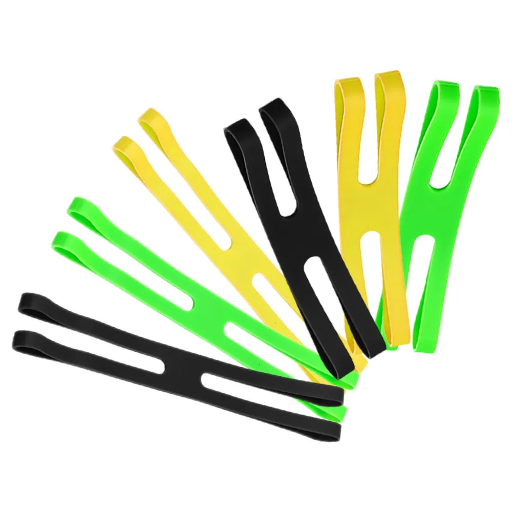 6Pcs H-Shaped Silicone Elastic Bands Lunch Box Fixing Strap Weather Resistant Reusable Portable Multi-Function Outdoor Indoor