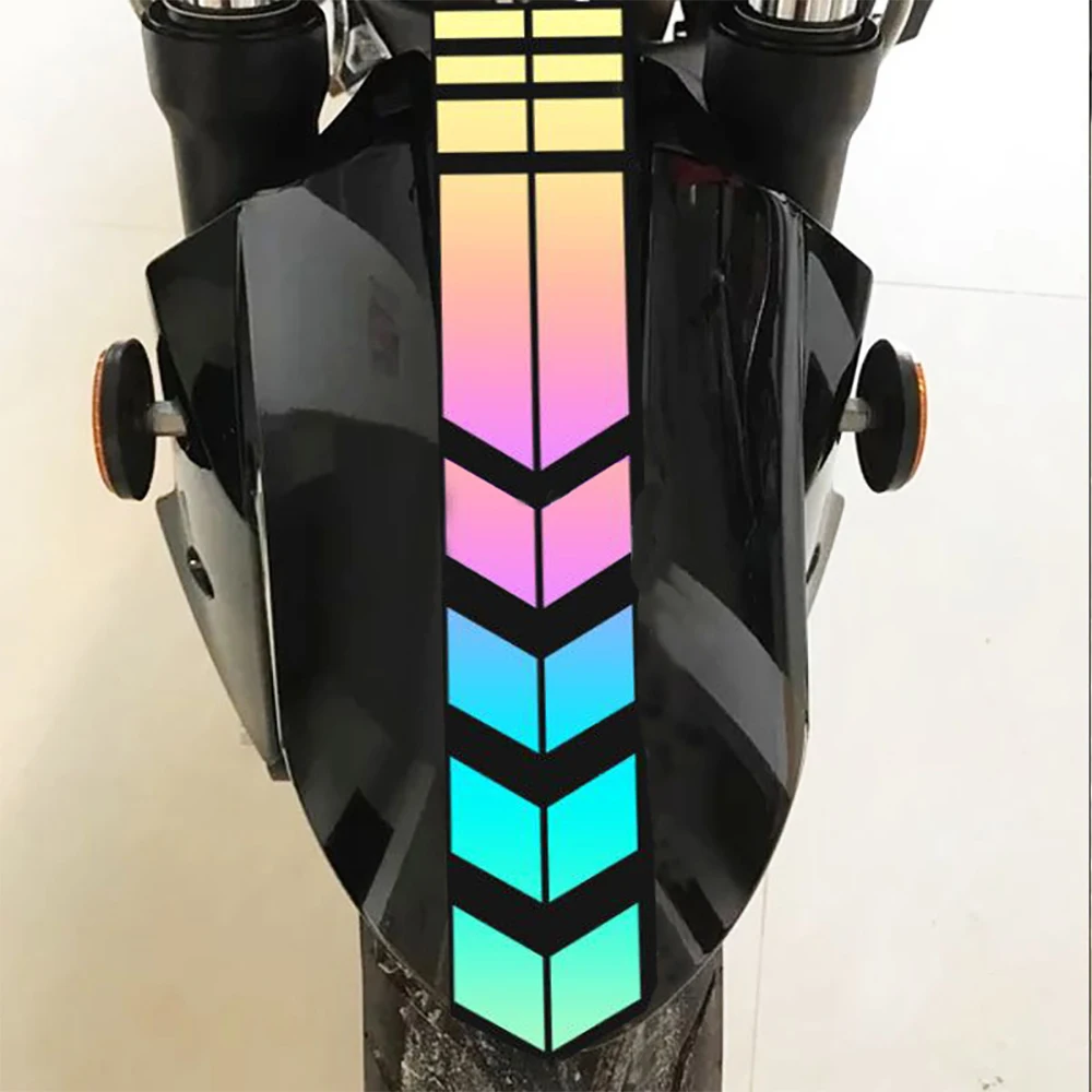 

Motorcycle Arrow Stripe Stickers Fender Paste Universal Waterproof Oilproof Reflective Motorbike Tape Decal Moto Accessories