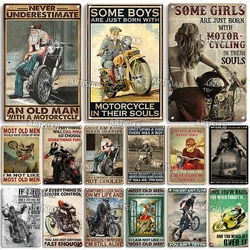 Artisian Riding Metal Plaque Motorcycle Tin Plate Motorbike Decorative Poster Wall Decor Garage Bar Pub Club Hotel Cafe Kitchen