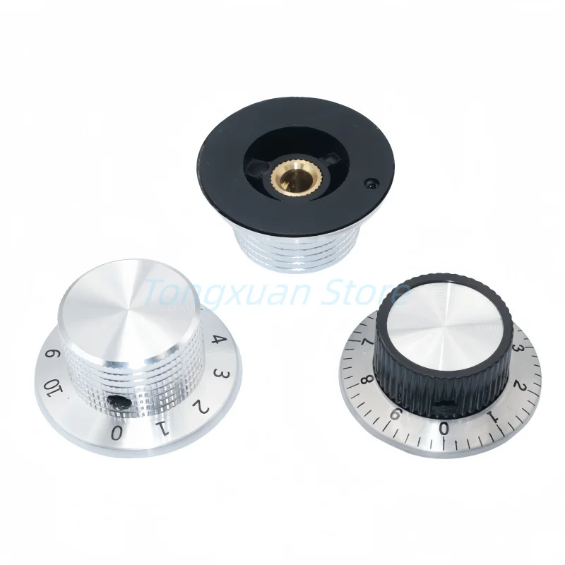 1pc C3 Aluminum Alloy Potentiometer Knob Cap 36X15MM Digital Dial Lock Screw Switch Cap Instrument Knob Cover 6MM Inner Hole