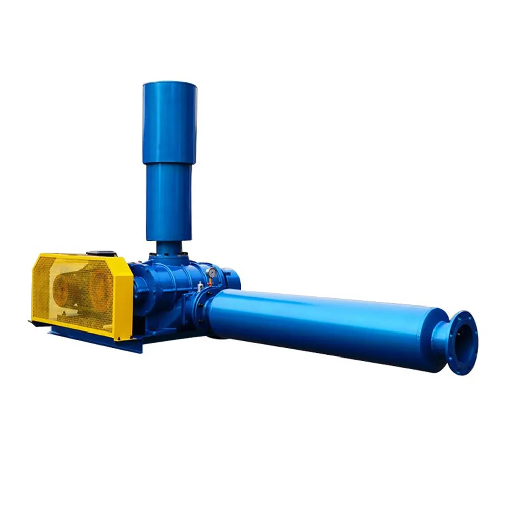 Electric AC High Pressure Three Leaf Roots Blower with Cast Iron Blades for Pneumatic Conveying and Sewage Treatment