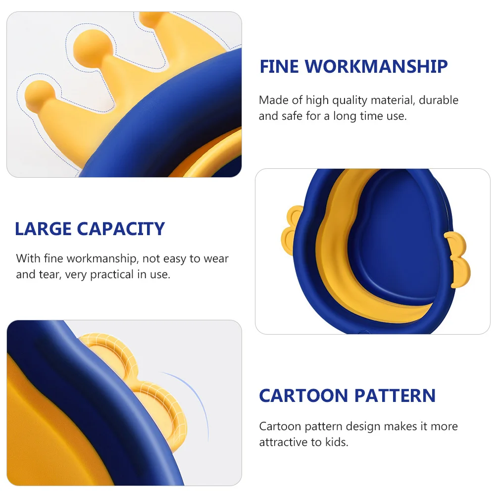 حوض وجه الطفل المحمول خفيف الوزن وسعة كبيرة للأطفال، تصميم كرتوني متين للرضع، حوض غسيل صغير من البولي بروبيلين #4