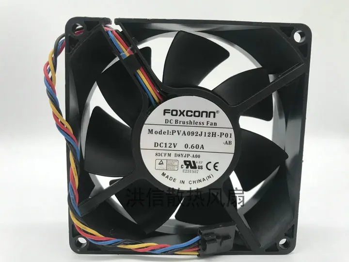 Original Foxconn 9032 PVA092J12H-P01 DC12V 0.60A 9CM 4-wire temperature control fan