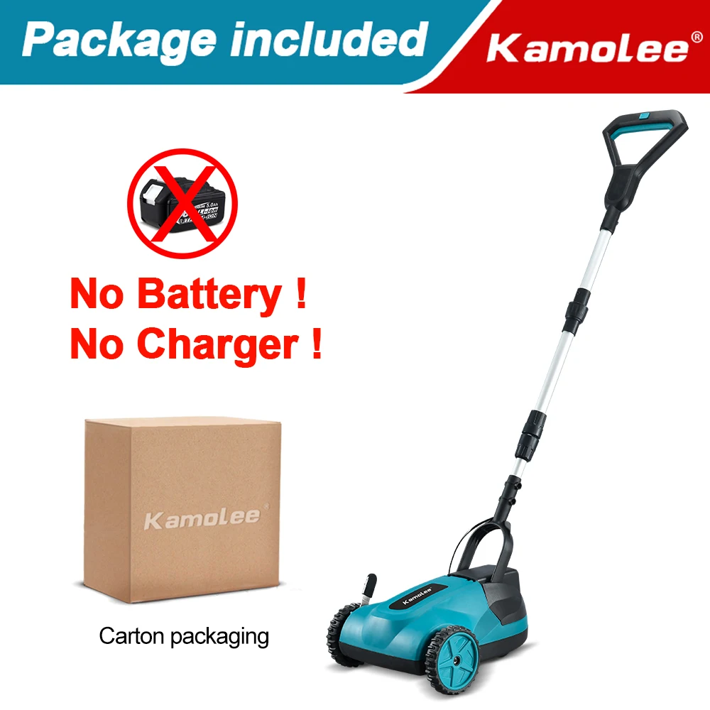 Kamolee borstelloze elektrische grasmaaier, draadloze grasmaaier, 3 in hoogte verstelbare tuinsnijders voor Makita18V-batterij