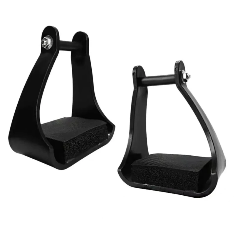 1 Pair Lightweight Safety Western Stirrups Horse Riding Stirrups High Strength Plastics Non Slip Equestrian Stirrups for Saddle