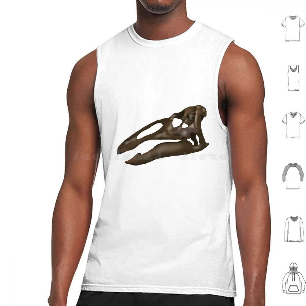 Edmontosaurus Skull Tank Tops Vest Sleeveless Dinosaur Dinosaurs Edmontosaurus Edmontosaur Skull Bone Jaw Quadrate Jugal