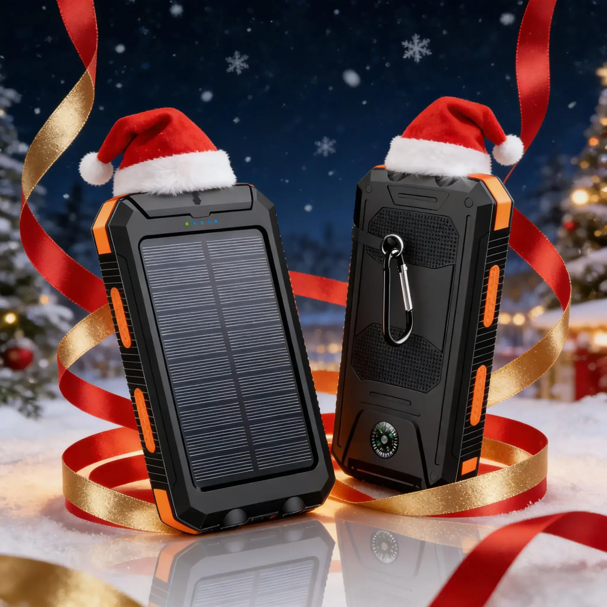 

Внешняя батарея на солнечной батарее емкостью 10000 мАч со светодиодной подсветкой компаса для кемпинга, пешего туризма, путешествий