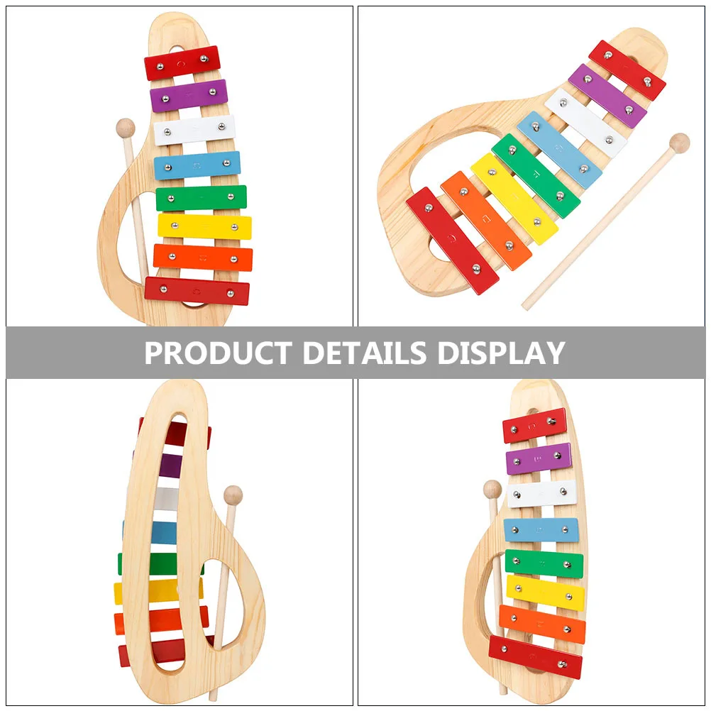 

1 set 1 Set Wooden Xylophone For Kids 8-Note Colorful Percussion Musical Smooth Safe Surface Early Learning Rhythm Development