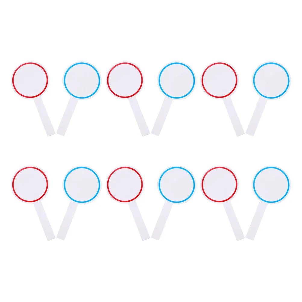 

12 Pcs Scoreboard Answer Dry Erase Paddles Handheld Whiteboard Erasable Competition Mini