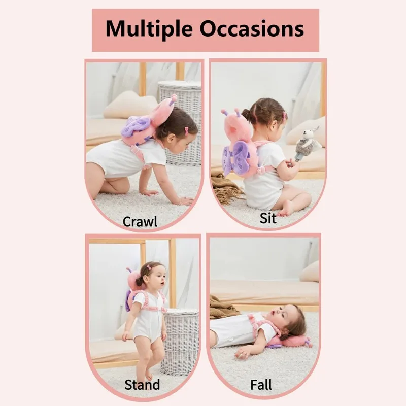 1-3T Baby Head Protector Anti-fall Cushion Back Prevent Injured Toddler Safety Pad Cartoon Security Pillows Protective Headgear