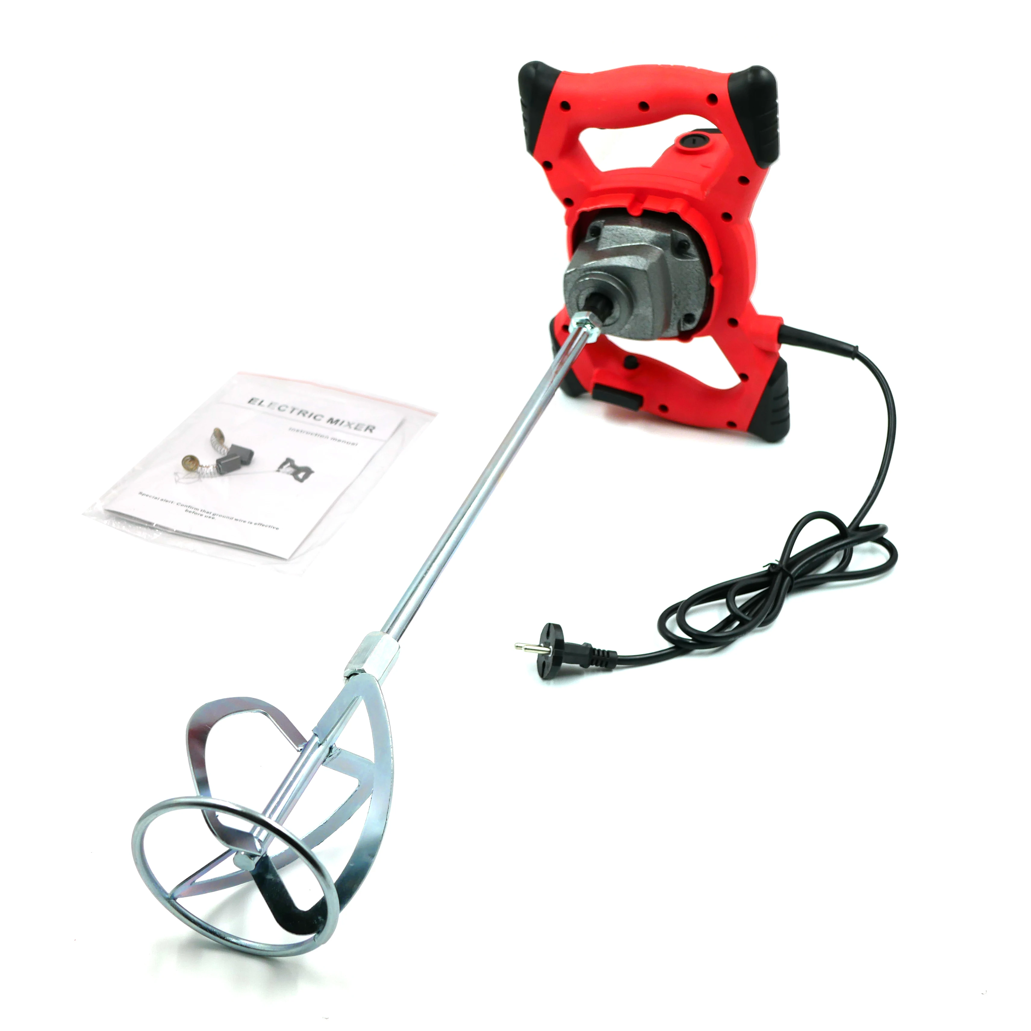 

6-скоростная регулировка 1600 Вт портативный смеситель для раствора и бетона дрель со стержнем для смешивания затирки краски грязевой штукатурки