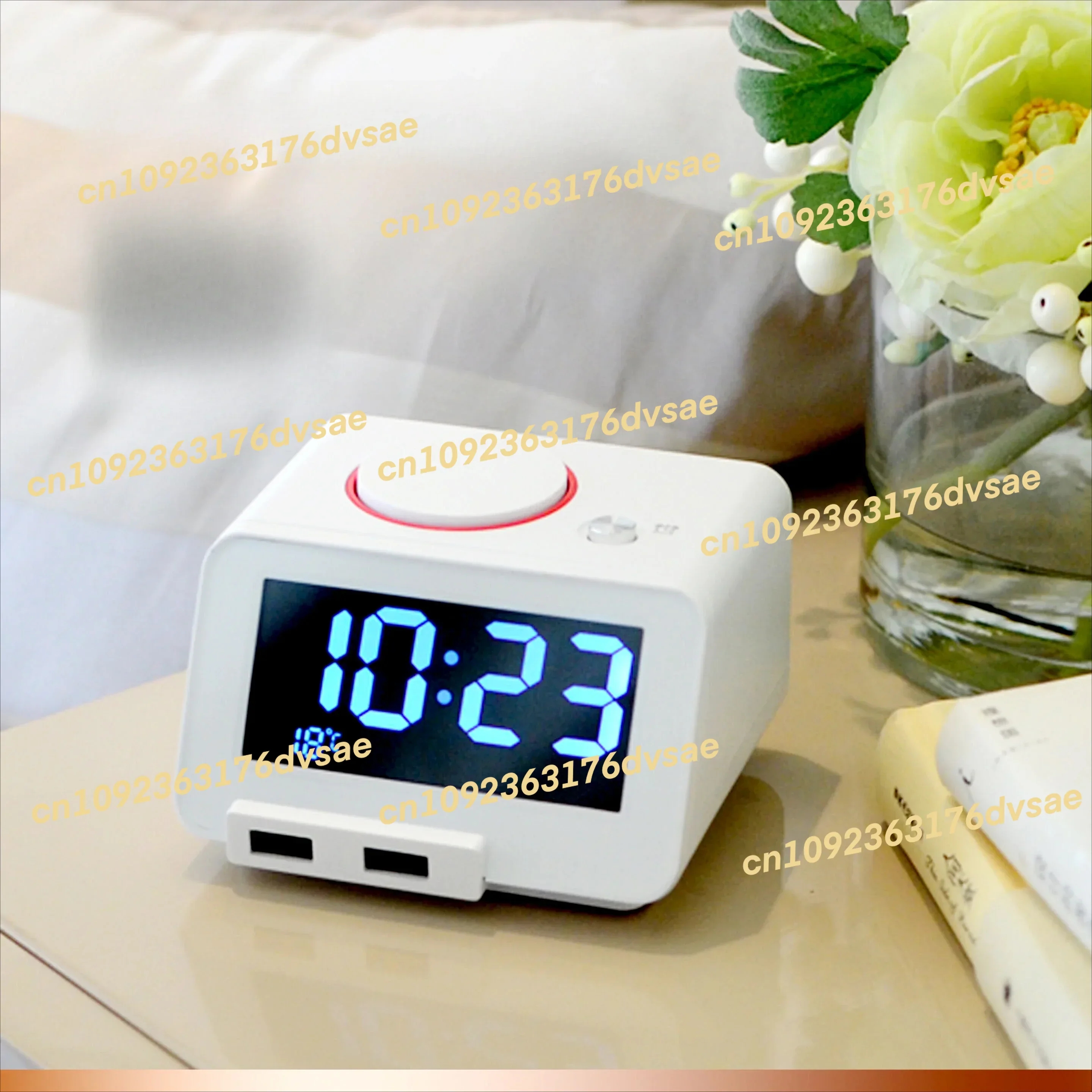 C1pro الإبداعية متعددة الوظائف الموسيقى المنبه LED الأطفال السرير ضوء مضيئة صامتة #3