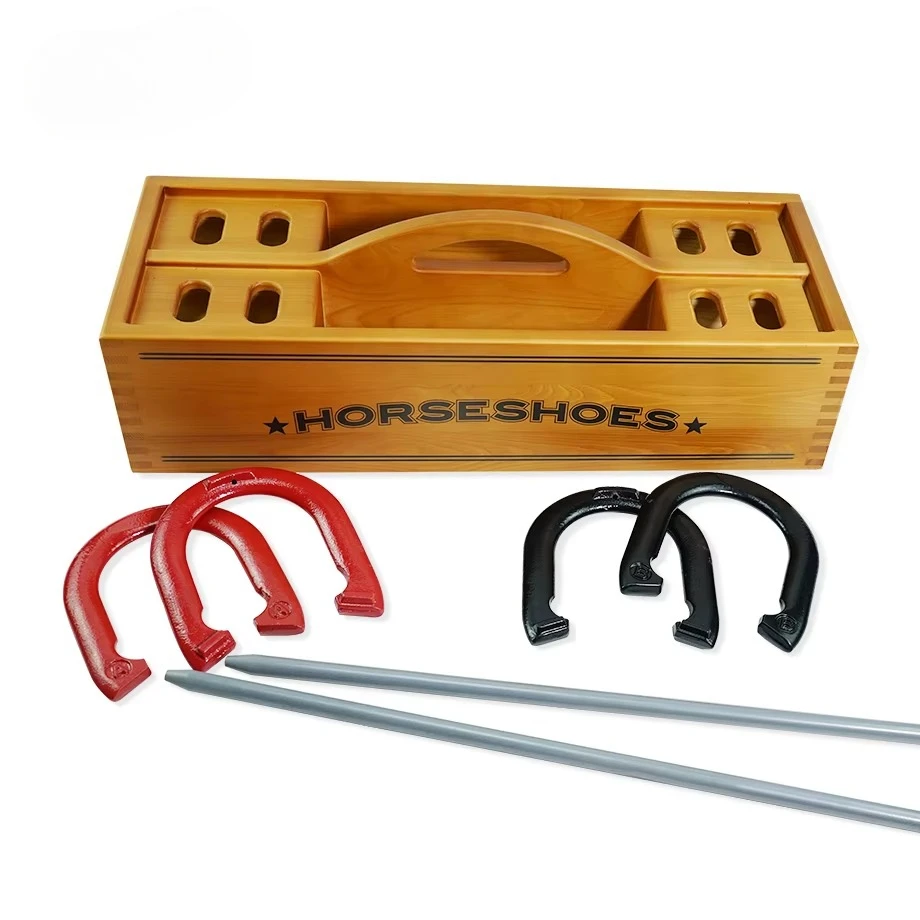 Regulation Competition Horseshoe Kit Color Coded Horseshoes With Metal Horseshoe Nails For Equestrian Matches