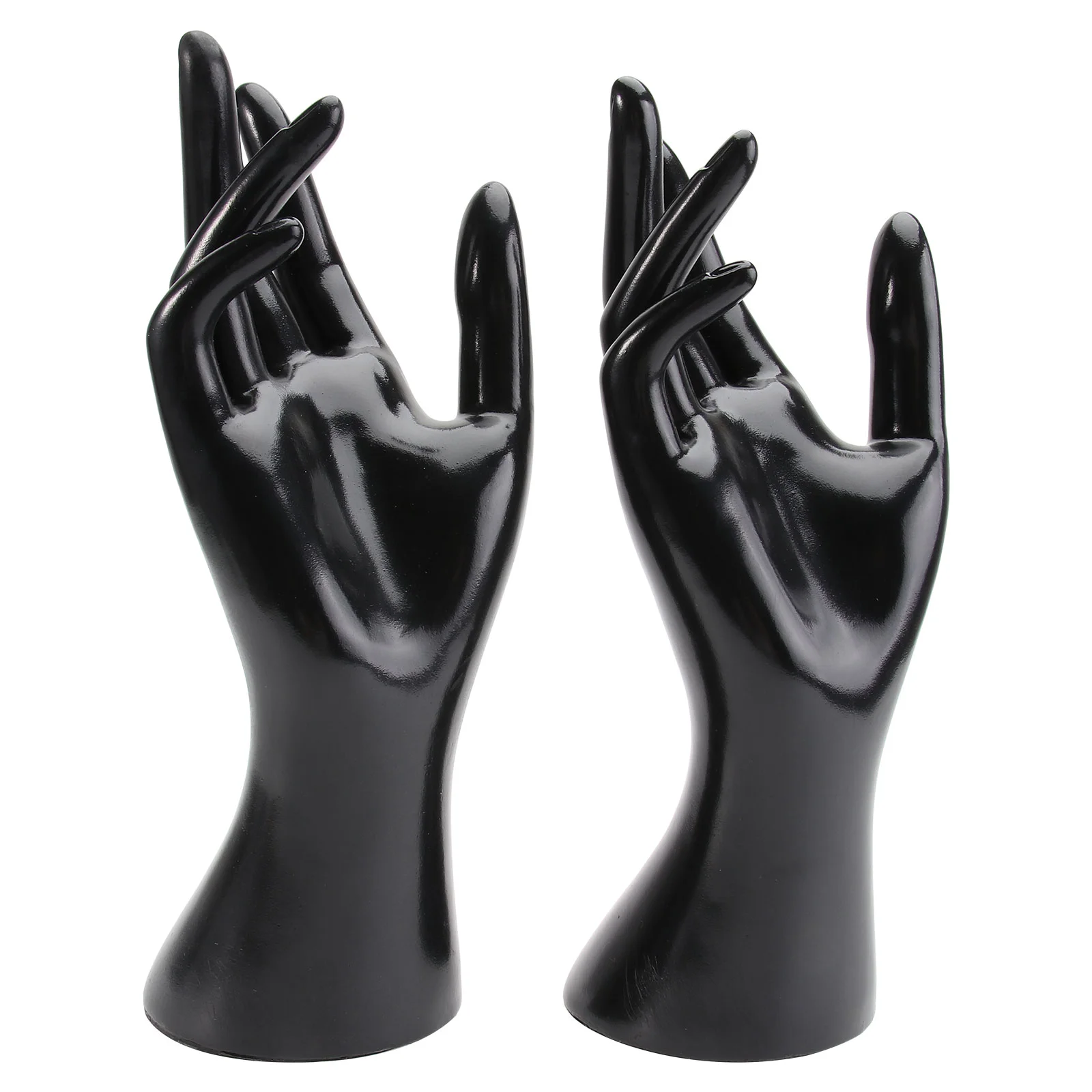 

2 Pcs Jewelry Collection Showcase Rings Display Stand Bracelet Store Mannequin Hand Desktop Organizer