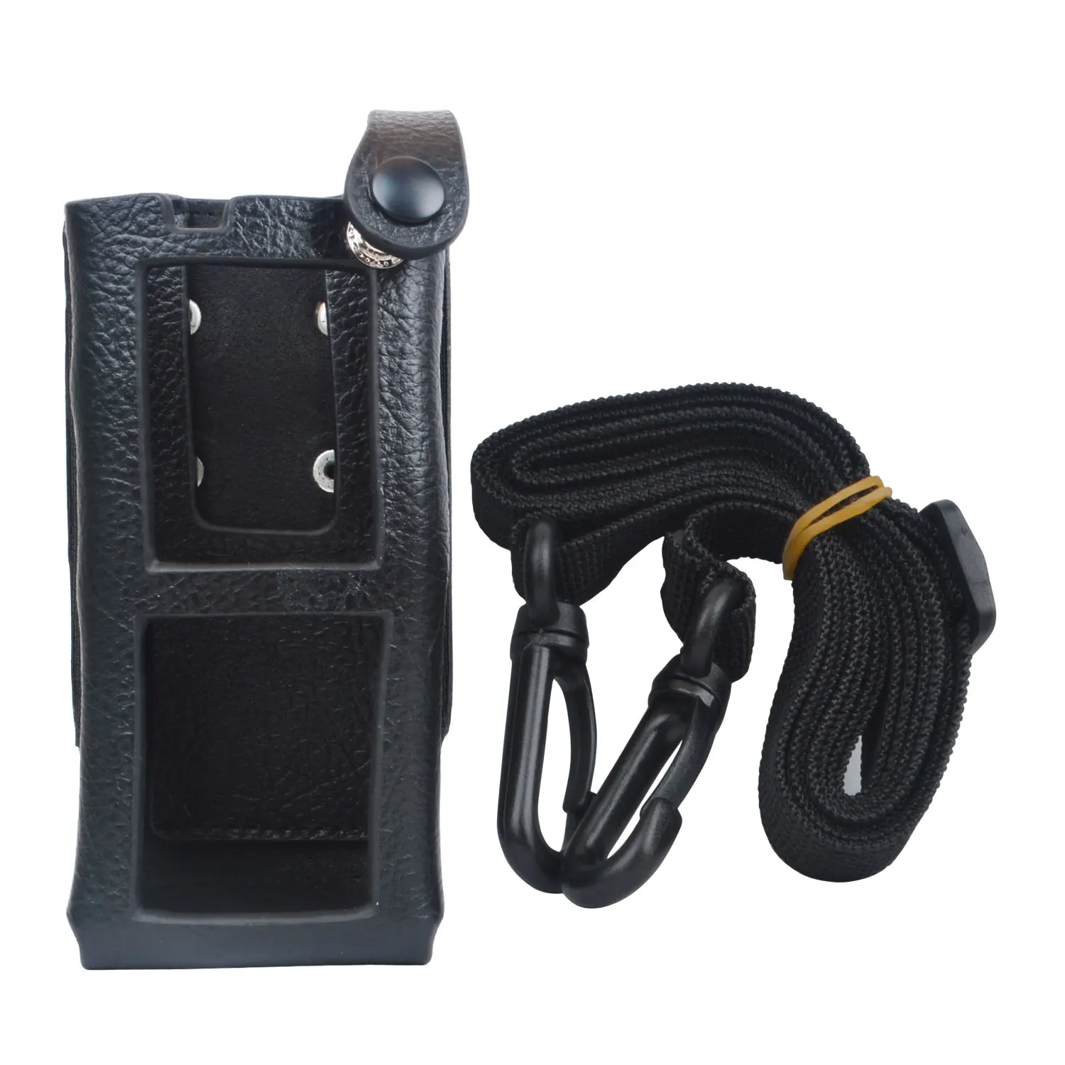 Bolsa de couro duro para Walkie Talkie, Correia Fixa Loop, Rádio Display MOTOTRBO R7, 3.0"