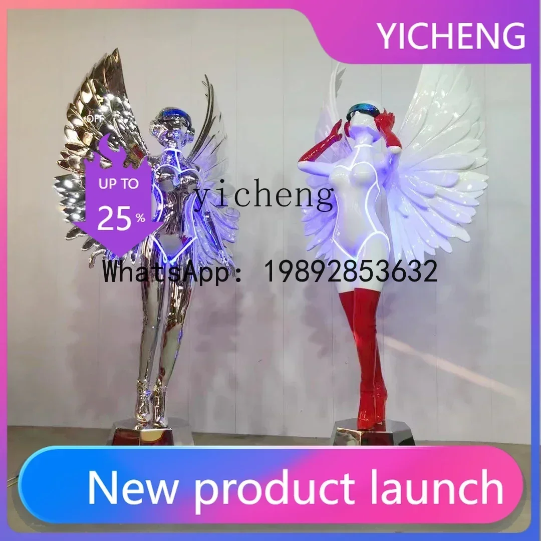 b20 Future Ji Sculpture Empty Mountain Base Decoration Mechanical Ji Art Figure Large Floor Sitting Decoration