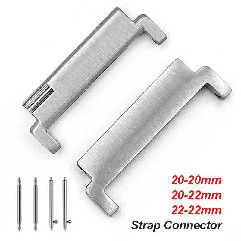 2pcs Watchband Metal Connectors for Samsung Galaxy Watch 4 Quick Release Adapters for Universal Strap Steel Connector Accessory