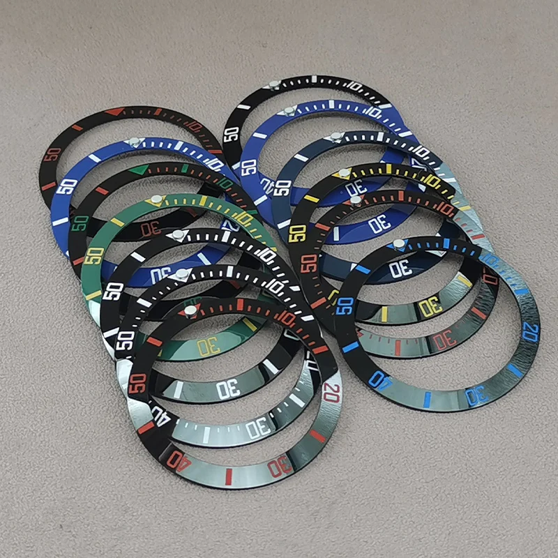 

38mm Ceramics Bezel Insert Fits Seiko NH35 NH36 SKX007 SKX009 SRPD Watch Case Bezel Insert Ring Men Watch Repair Parts