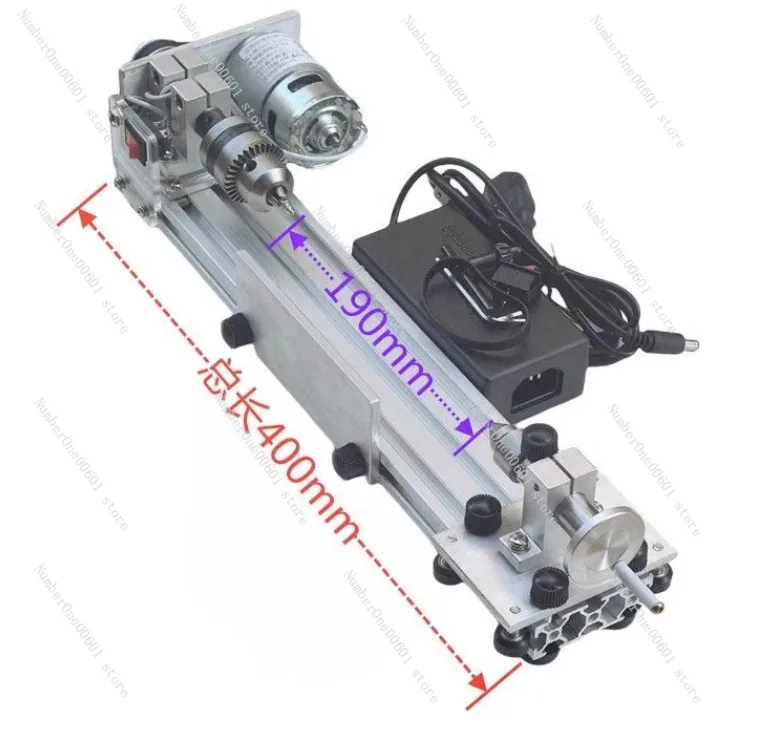 Multifunctional mini lathe adjustable grinding and polishing machine woodworking lathe 775 80W motor