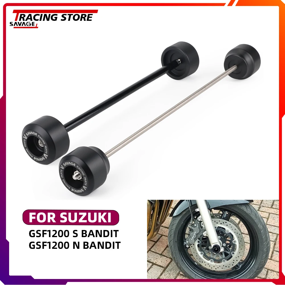 цена GSF 1200 Wheel Slider For SUZUKI GSF1200N GSF1200S Bandit 1200 Motorcycle Front Rear Wheel Fork Crash Slider Wheel Hub Protector