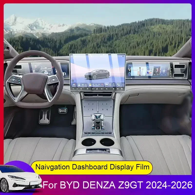 

Car GPS Navigation Screen Protect Tempered Film Dashboard Display For BYD DENZA Z9GT 2024-2026 Interior Sticker Accessory