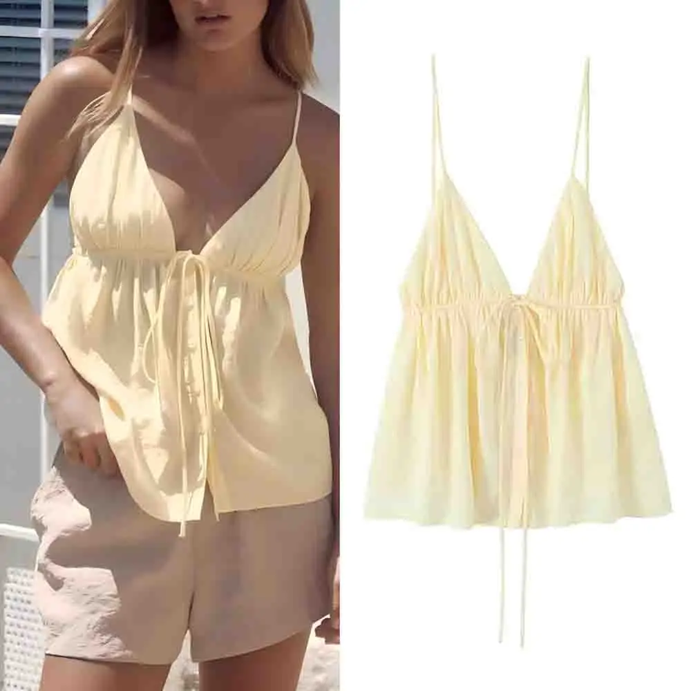 

Women's New Fashion Button-up decoration short bra style suspender top retro sleeveless women's vest chic top