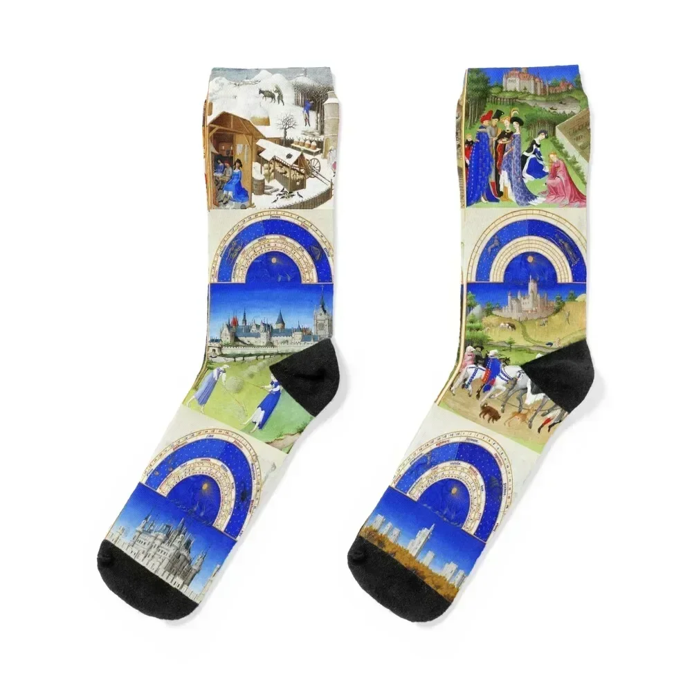 Très Riches Heures du Berry - Frères de Limbourg Socks with print cartoon funny gifts Women Socks Men's