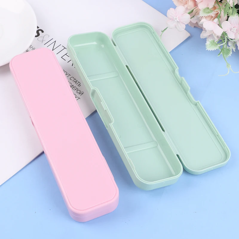 Travel Outdoor Reusable Practical Transparent Cover Wheat Straw Slot Design Cutlery School Tableware Box Set With Storage Bag