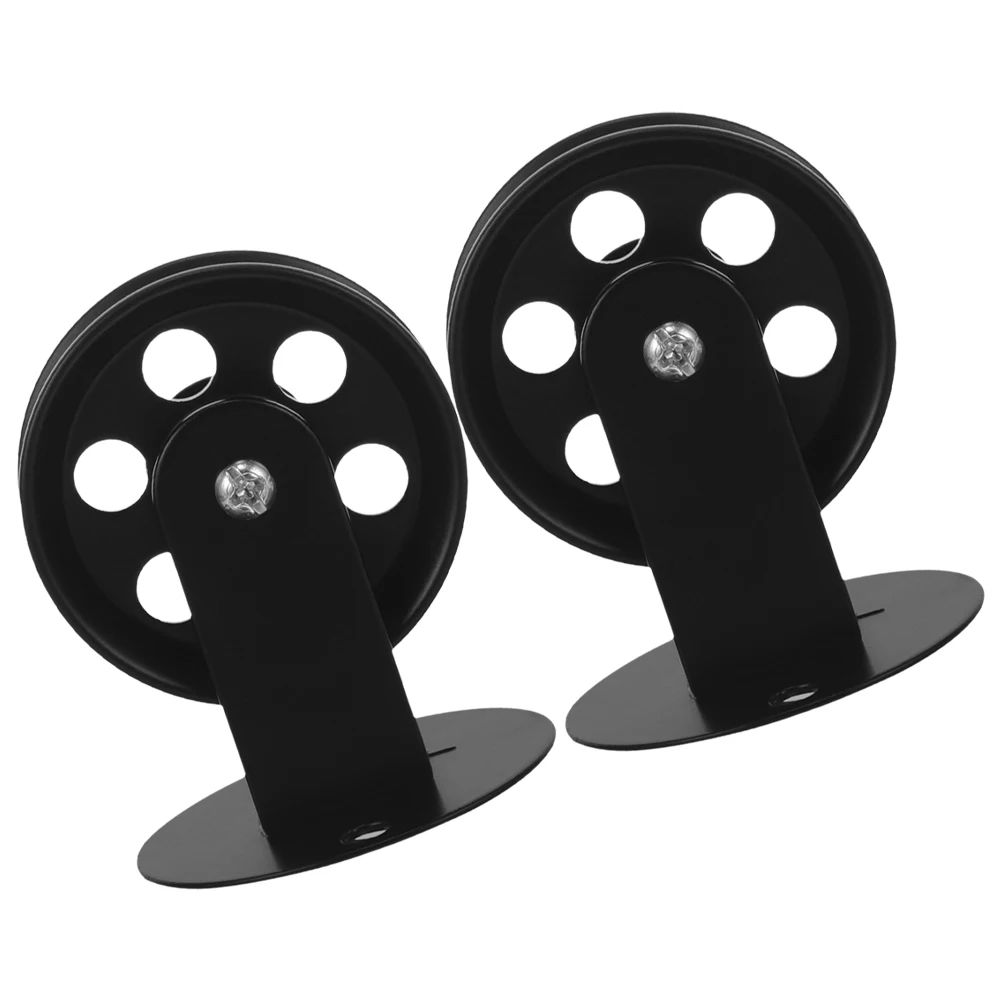 

2pcs Vintage Ceiling Mount Pulley Wheel Iron Hanging Light Pulley For Pendant Lamps Adjustable Height Industrial Style Swag