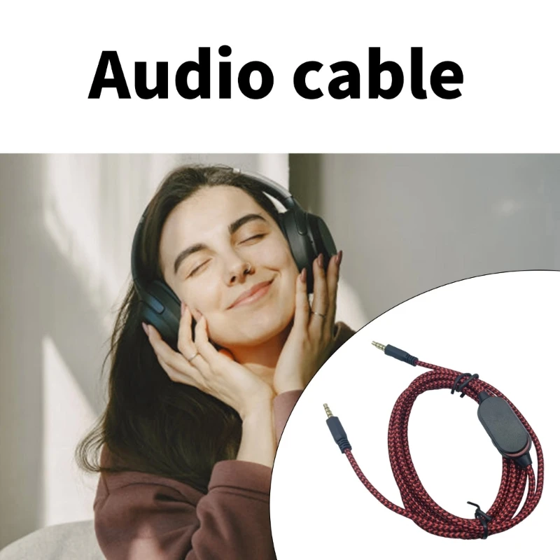573A Professionelles Headset-Kabel mit Lautstärkeregler, 2 m lang, für AW310H AW510H Headsets-Kabel, hochauflösendes