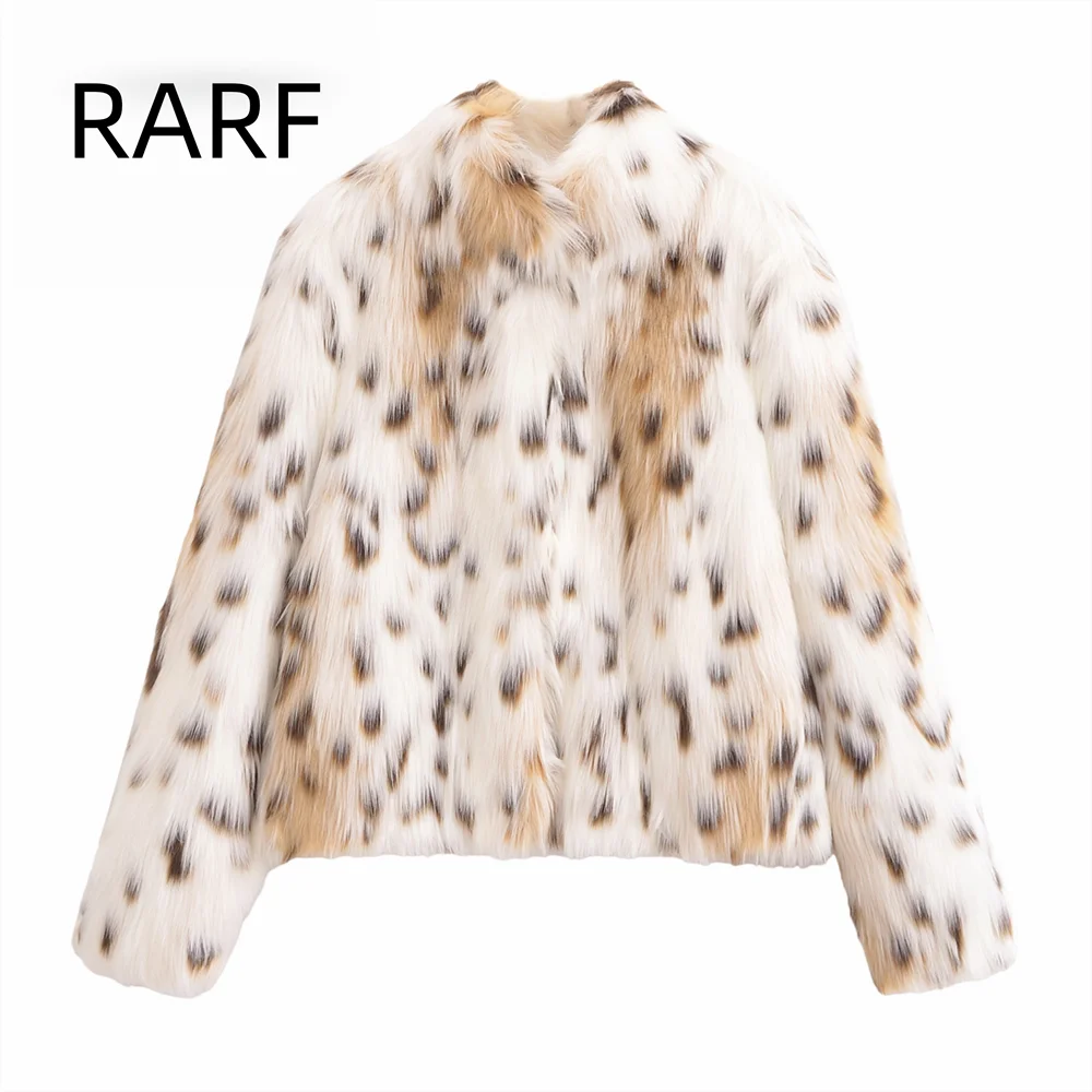 2024 autunno e inverno nuovo stile high-end temperamento risvolto stampa leopardo pelliccia sintetica effetto cappotto di pelliccia per le donne