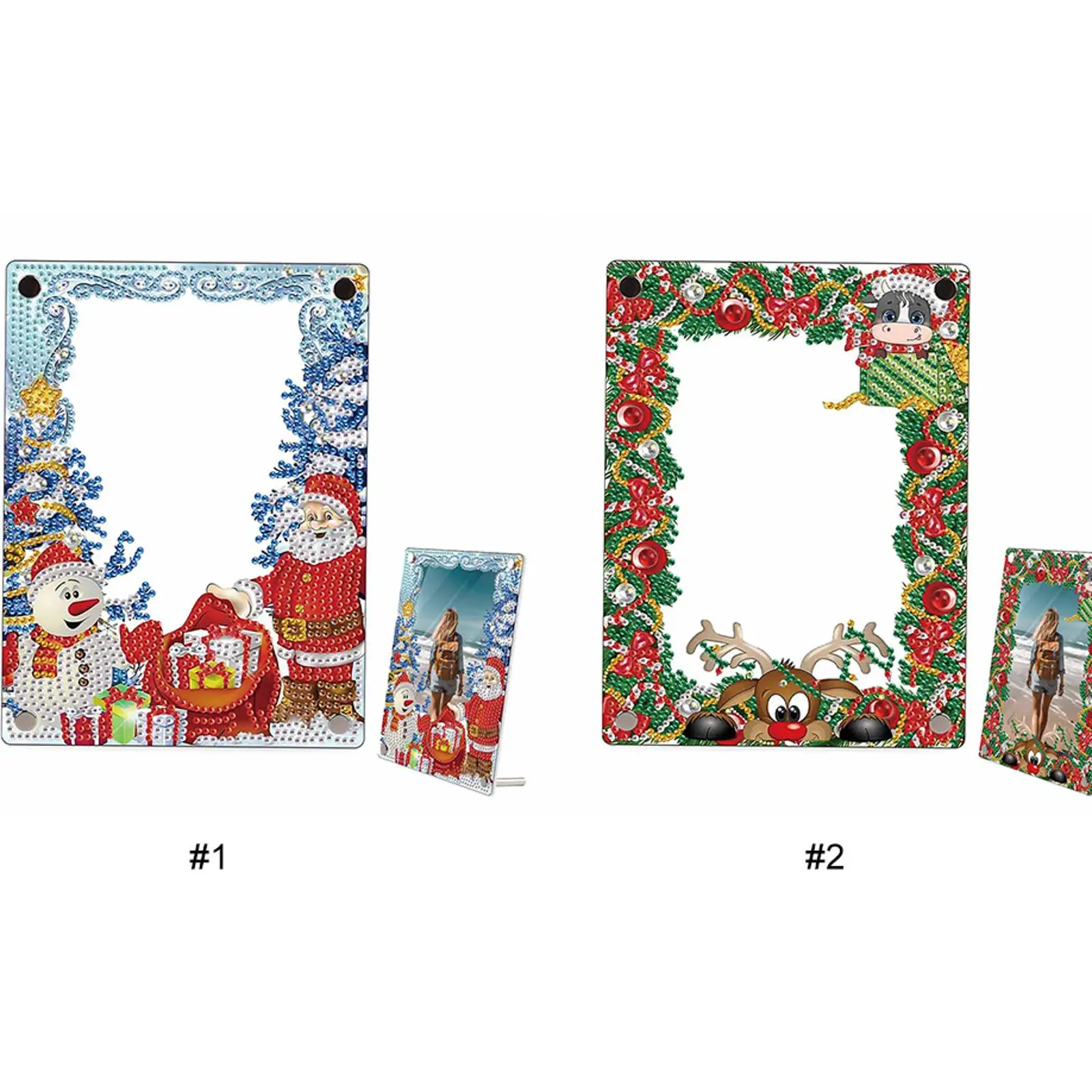 

Christmas Special Shape Diamond Painting Picture Frame 5D DIY Diamond Painting Photo Frame Ornaments Kit Bedroom Table Decor