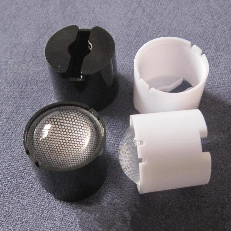 

#DLC-23 High quality Led Optical Lens, Holder Size 25.2X21.5mm+Lens Diameter 23mm, 5-10 Degree Mesh Surface, PMMA