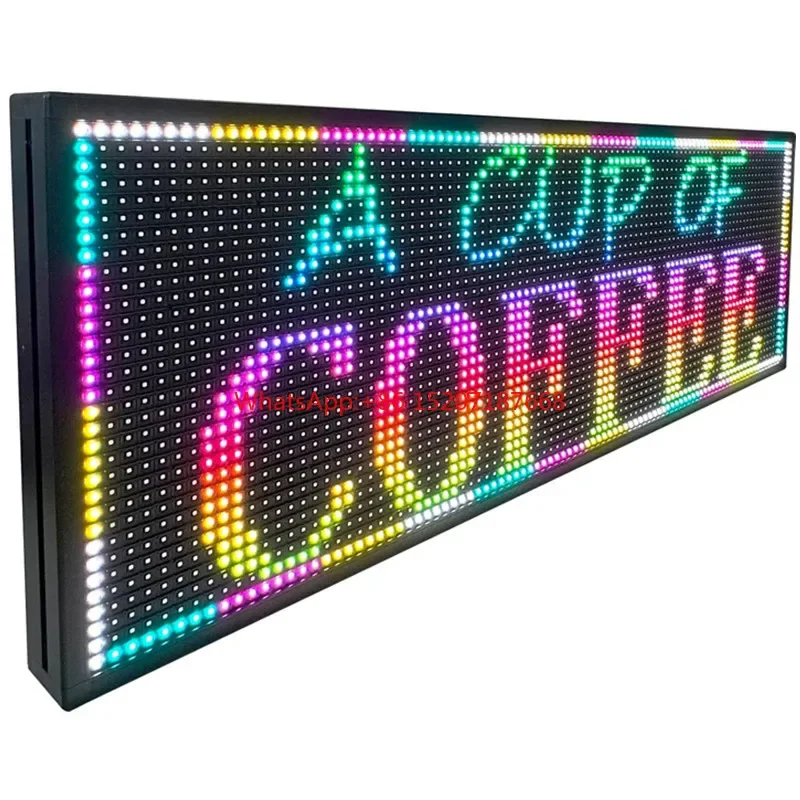 P10 OUTDOOR LED DISPLAY,SCROLLING MESSAGE DISPLAY FULL COLOR DIGITAL MESSAGE LED SIGN BOARD PROGRAMMABLE BY WIFI(1000X360X55MM)