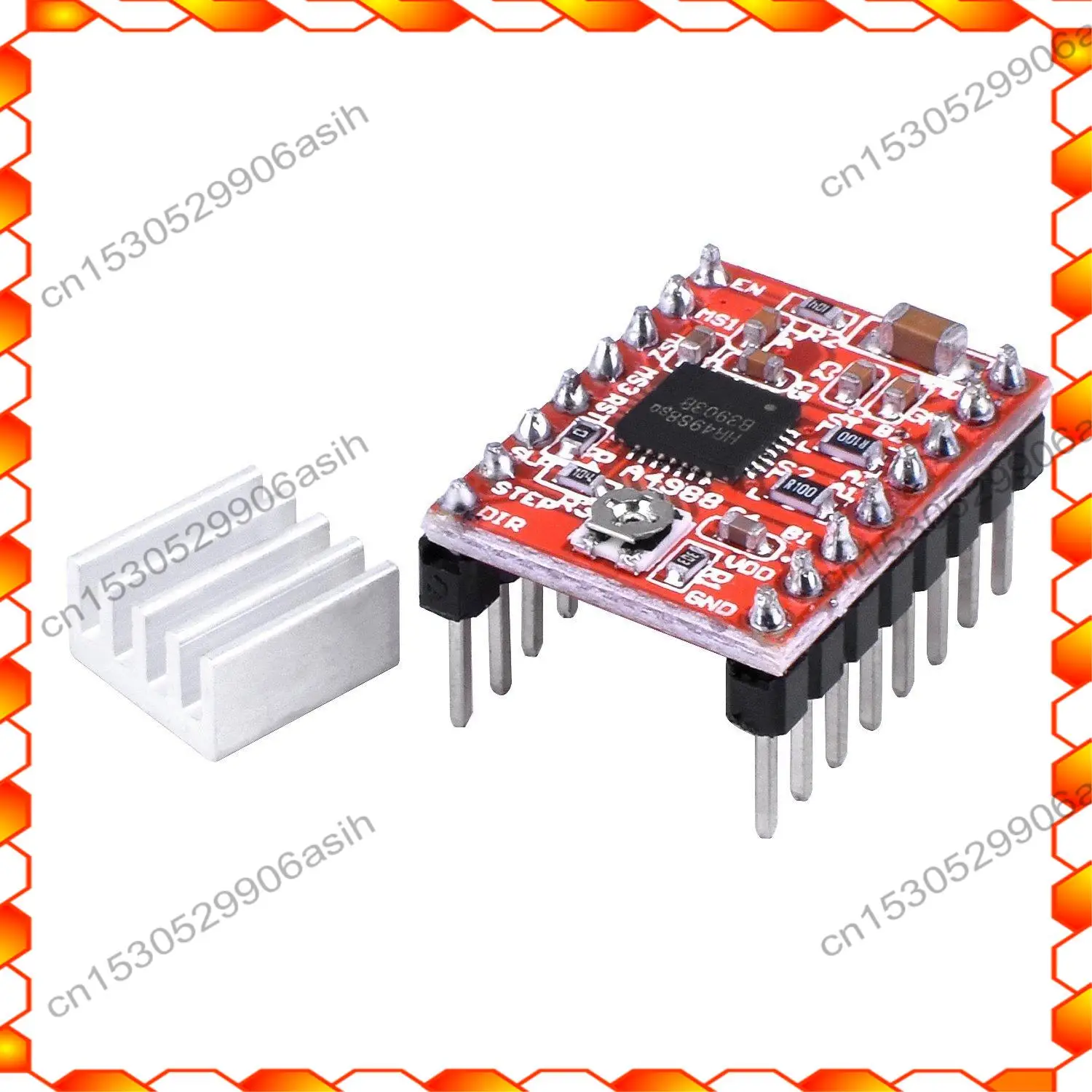 -AT52 5 قطعة A4988 Stepstick محرك متدرج نموذج مشغل مع بالوعة الحرارة للطابعة ثلاثية الأبعاد Reprap مناسبة